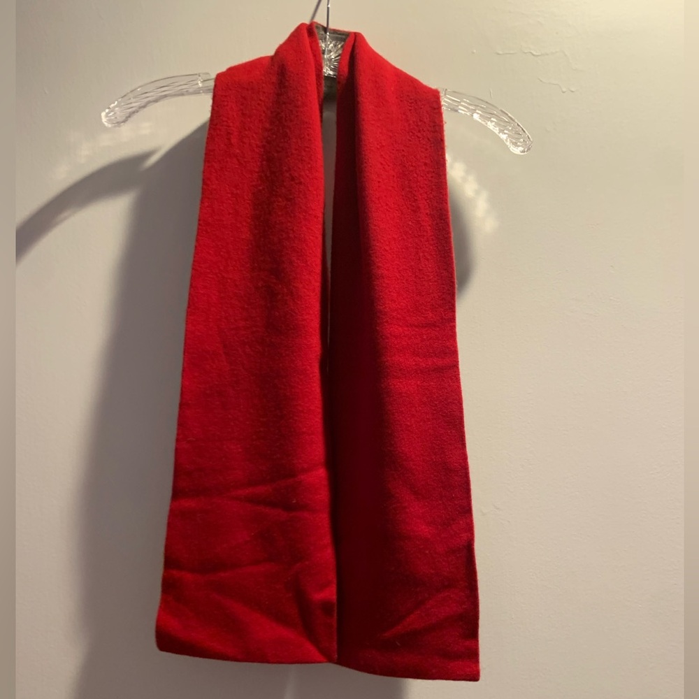 Cashmere Red and Gray Reversible Scarf